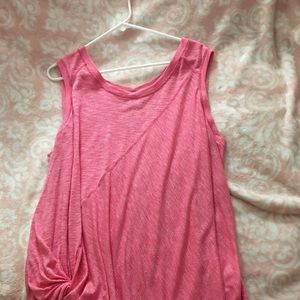 Pink Side Knot Tank Top
